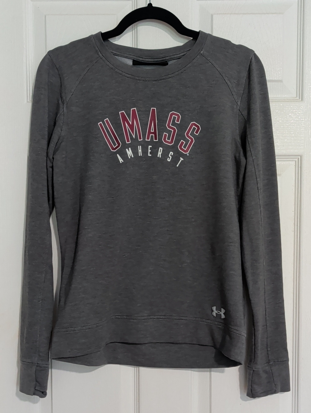 Under Armour Women's Gray UMass Amherst Crewneck Sweatshirt